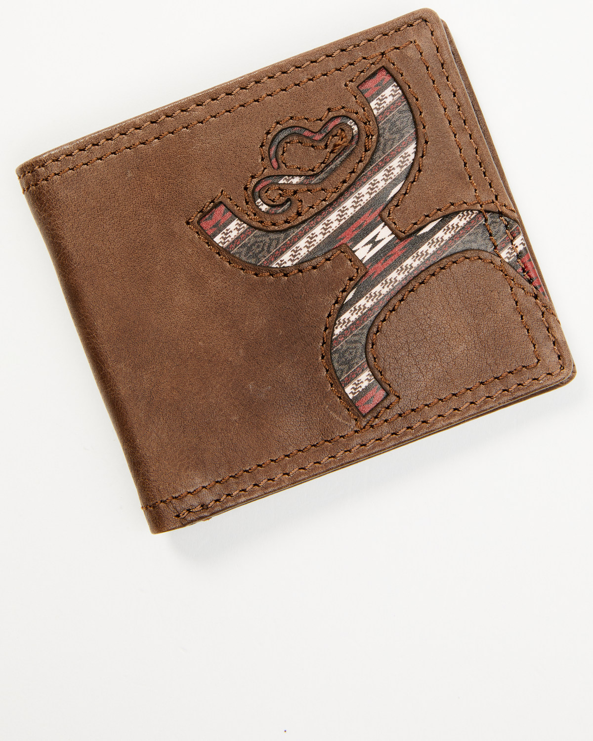 Hooey Men's Hooey Logo Laser Cut Southwestern Print Bi-Fold Wallet