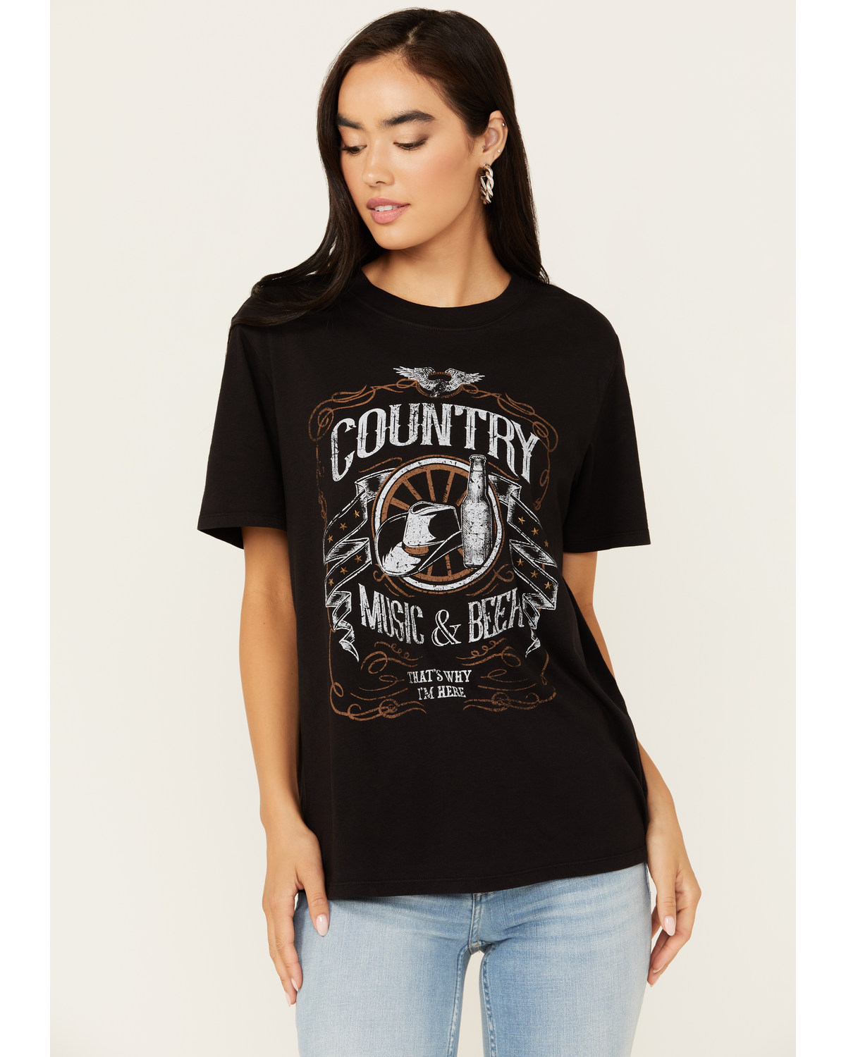 Idyllwind Women's Helen Country Music and Beer Short Sleeve Graphic Tee