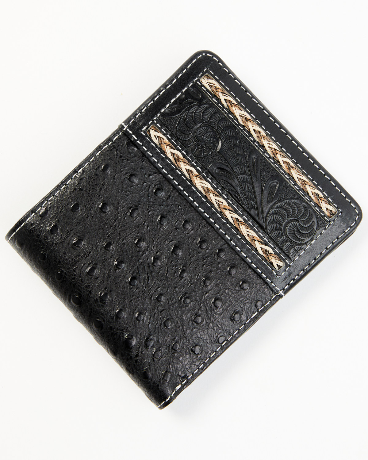 Cody James Men's Stitched Leather Bi-Fold Wallet