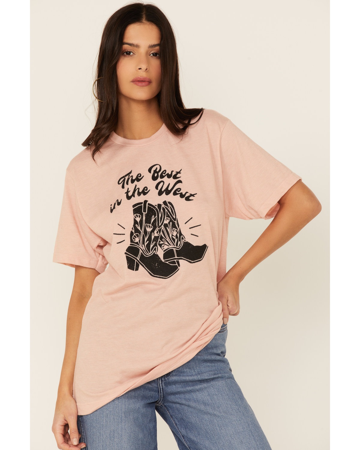 Ali Dee Women's Peach the Best West Graphic Tee