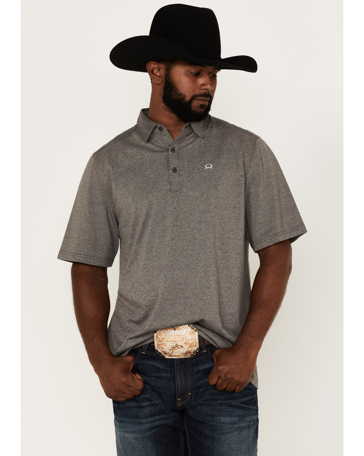 Cinch Men's ARENAFLEX Solid Short Sleeve Polo Shirt
