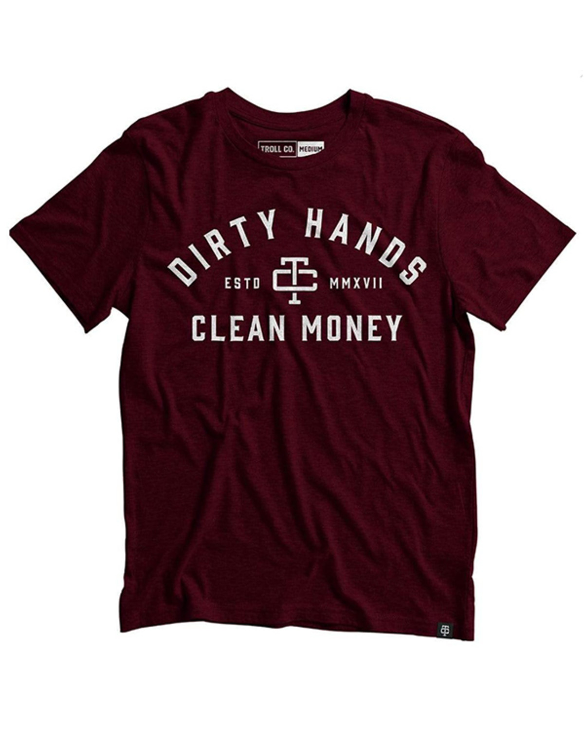 Troll Co Men's Dirty Hands Clean Money Classic Short Sleeve Graphic T-Shirt