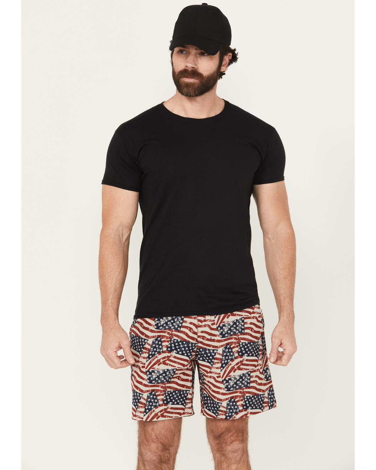 Ariat Men's US Flag Print Tek Shorts
