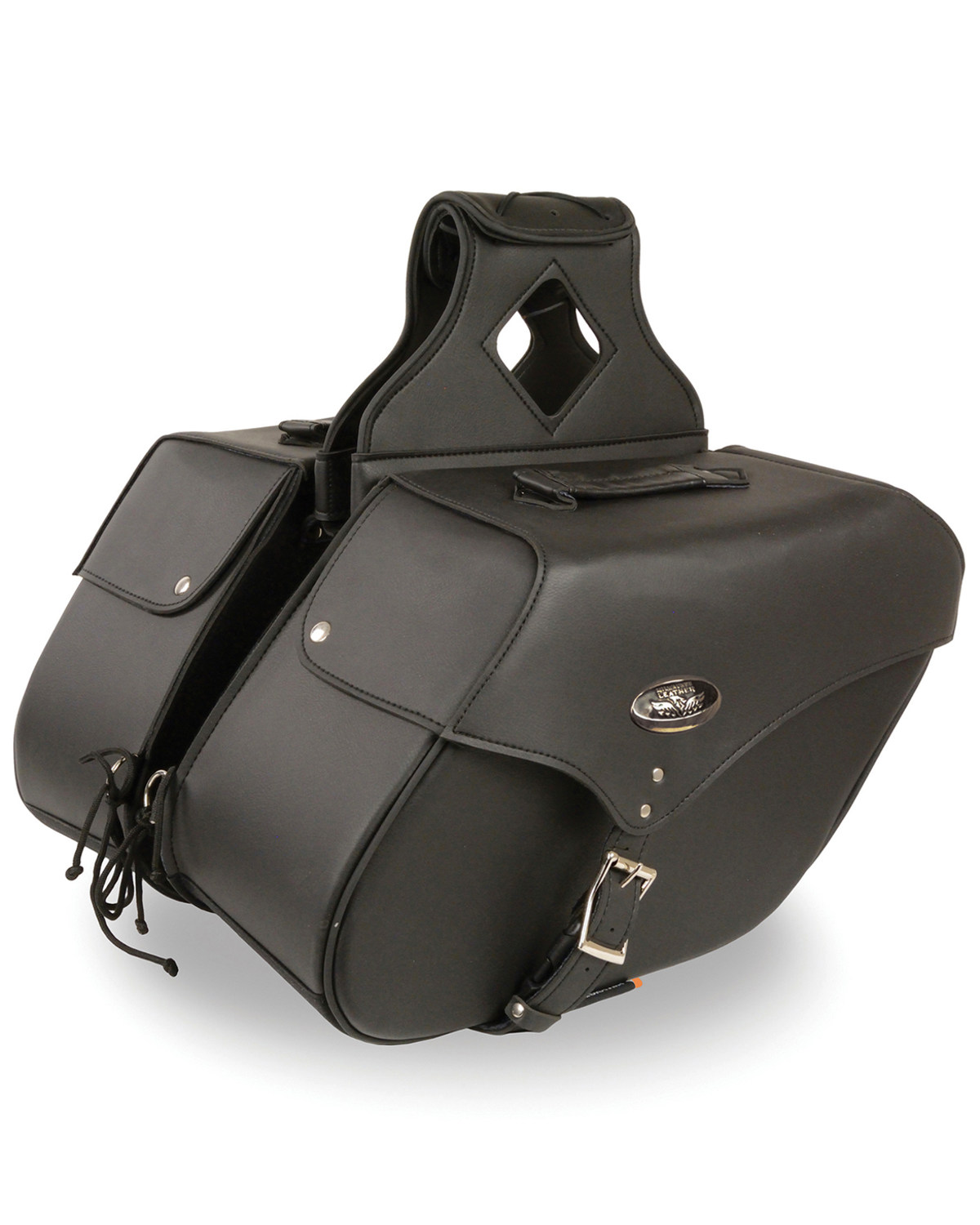 Milwaukee Leather Large Zip-Off Single Strap Throw Over Saddle Bag