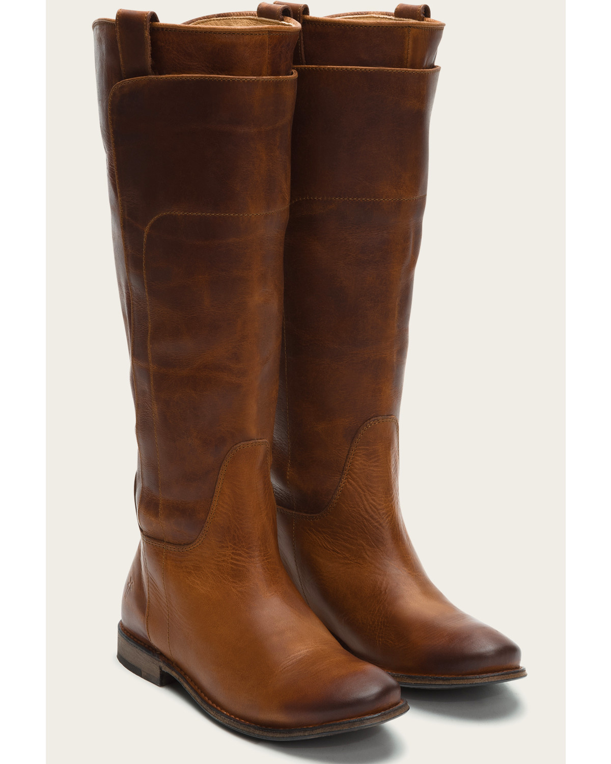 Frye Women&#39;s Cognac Paige Tall Riding Boots - Round Toe | Boot Barn
