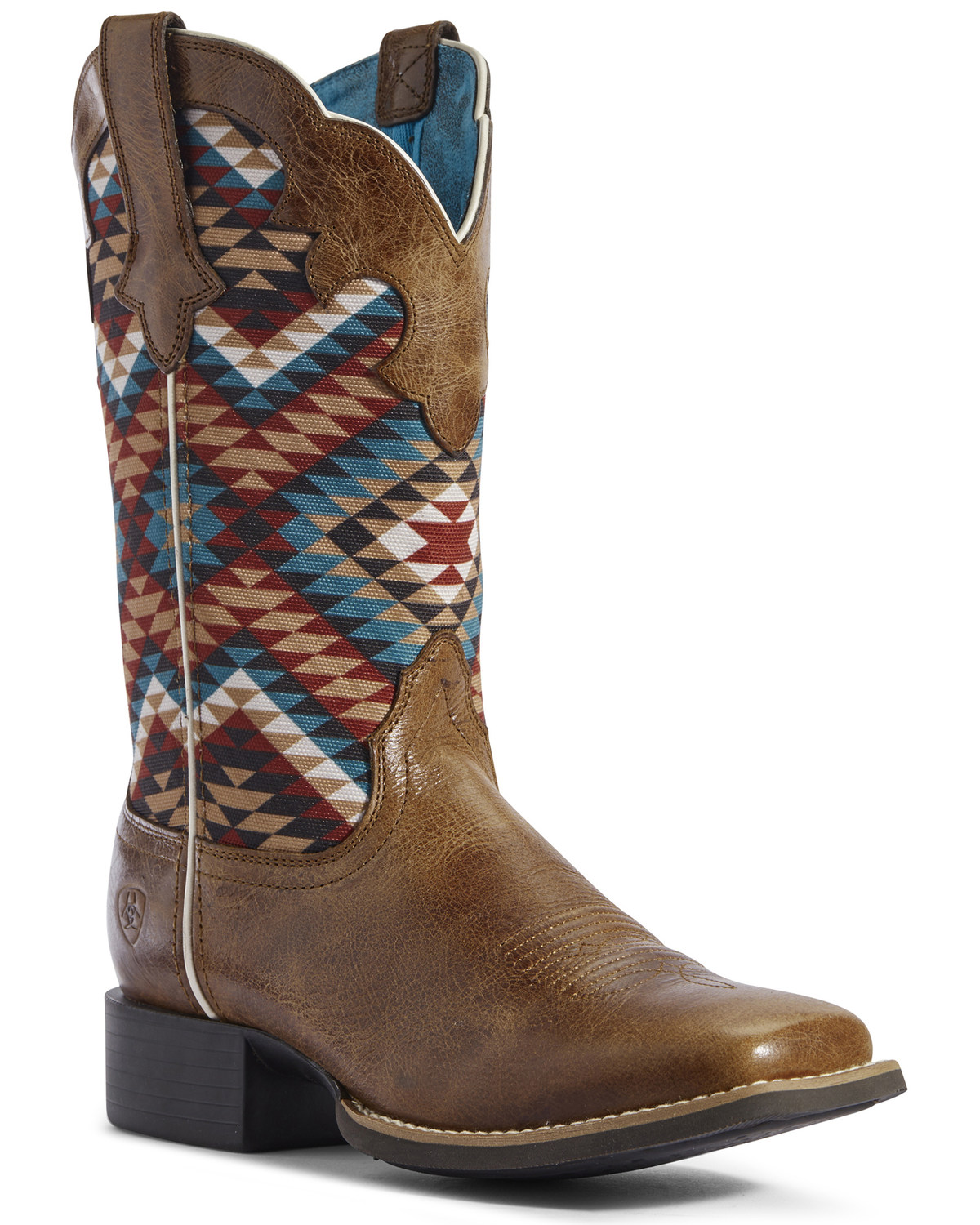 Ariat Women's Aztec Round Up Western Boots Wide Square Toe Boot Barn