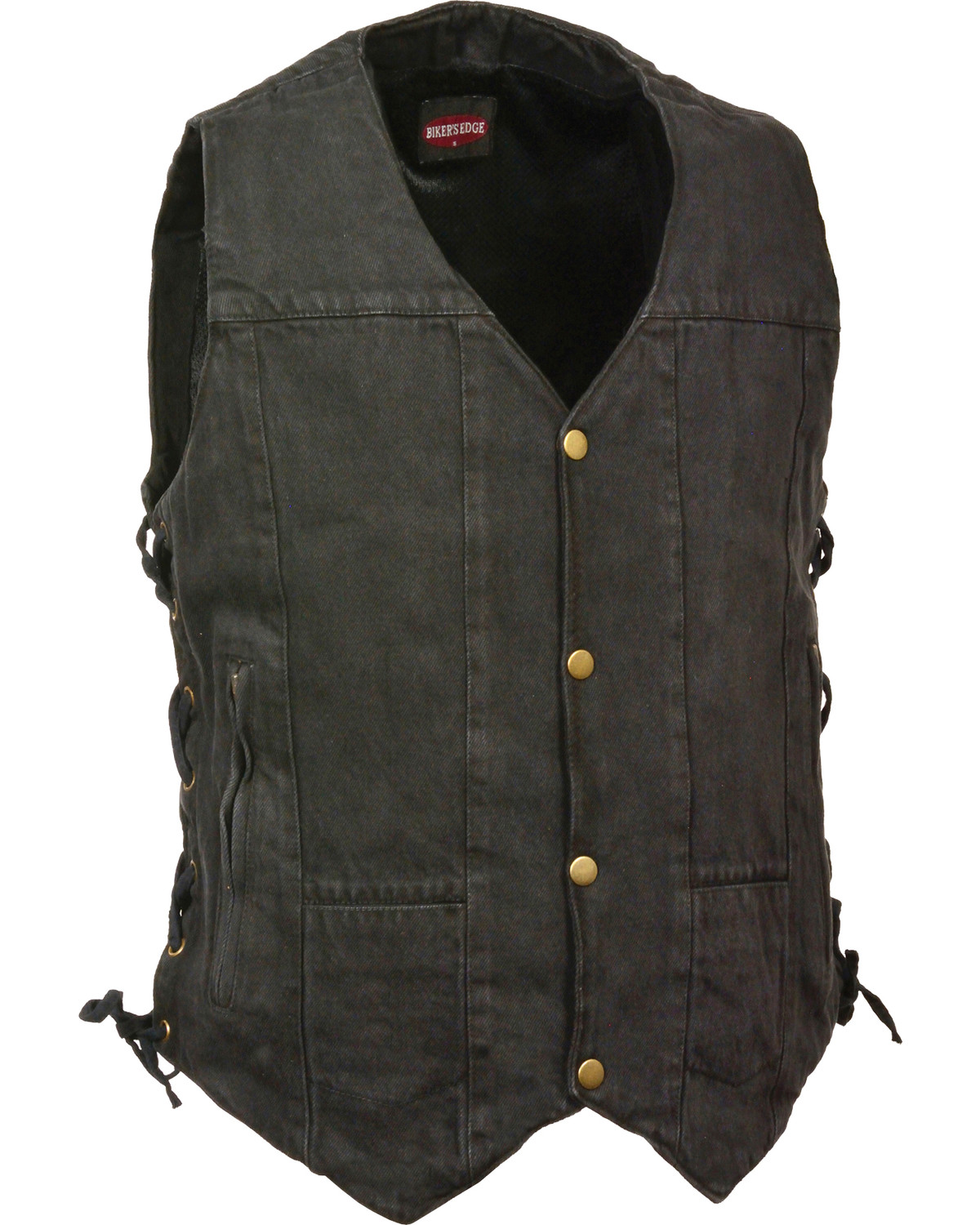 Milwaukee Leather Men's 10 Pocket Side Lace Denim Vest - 4X