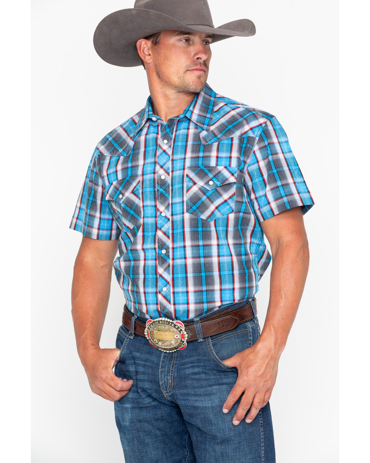short sleeve snap button western shirts