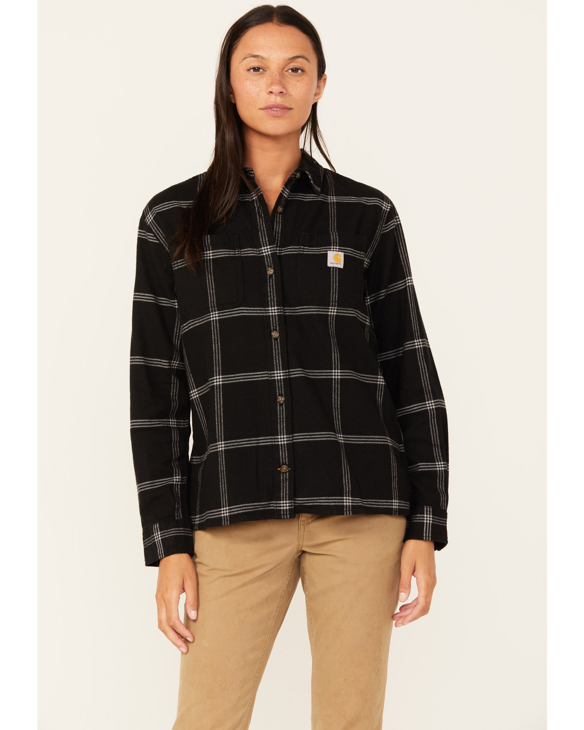 Carhartt Women's Rugged Flex Loose Fit Midweight Long Sleeve Flannel Shirt