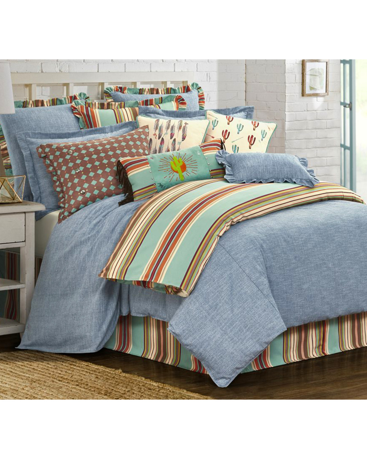 Hiend Accents Light Blue Chambray 3 Piece Comforter Set Super King Boot Barn Bedding sets & duvet covers. hiend accents light blue chambray 3 piece comforter set super king boot barn