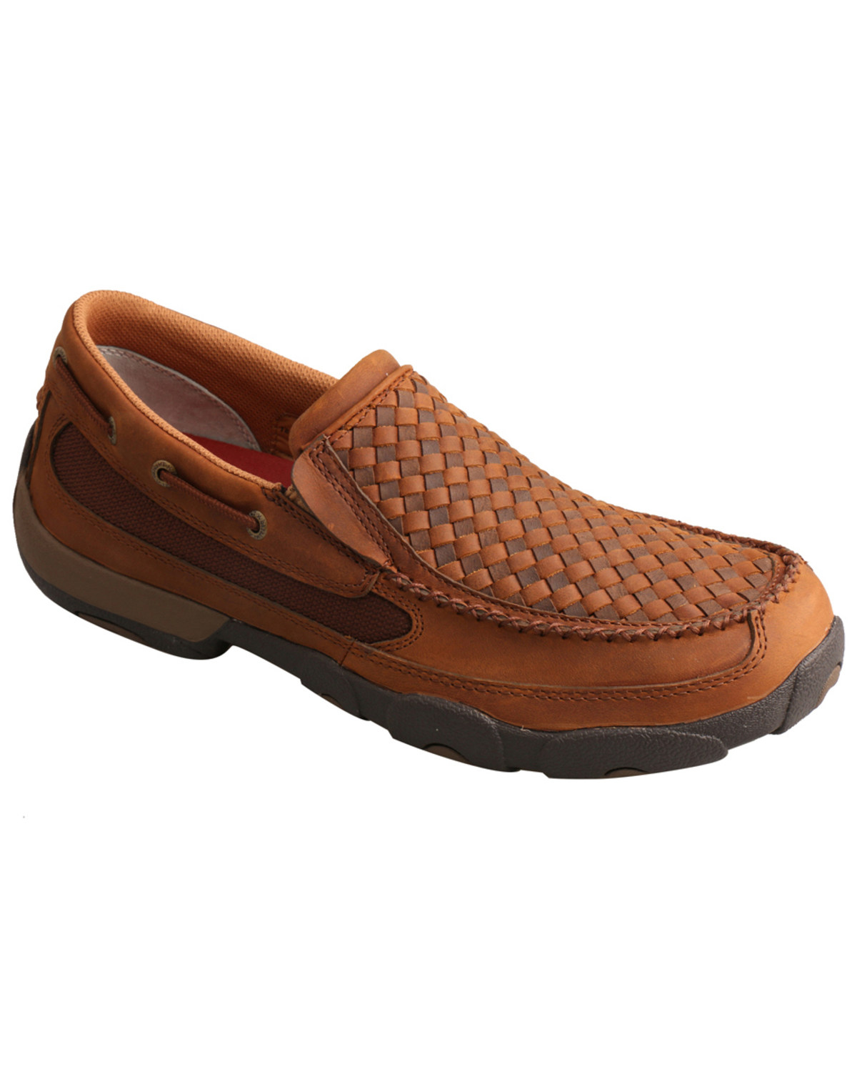 basket weave slip on shoes