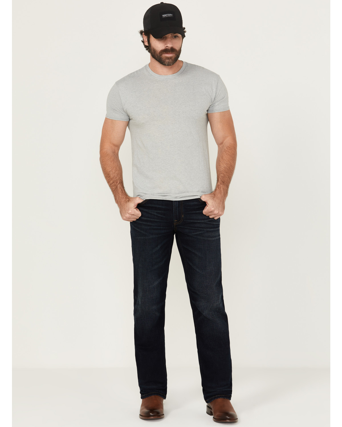 Brothers and Sons Men's Cochise Wash Tucker Slim Straight Stretch Denim Jeans