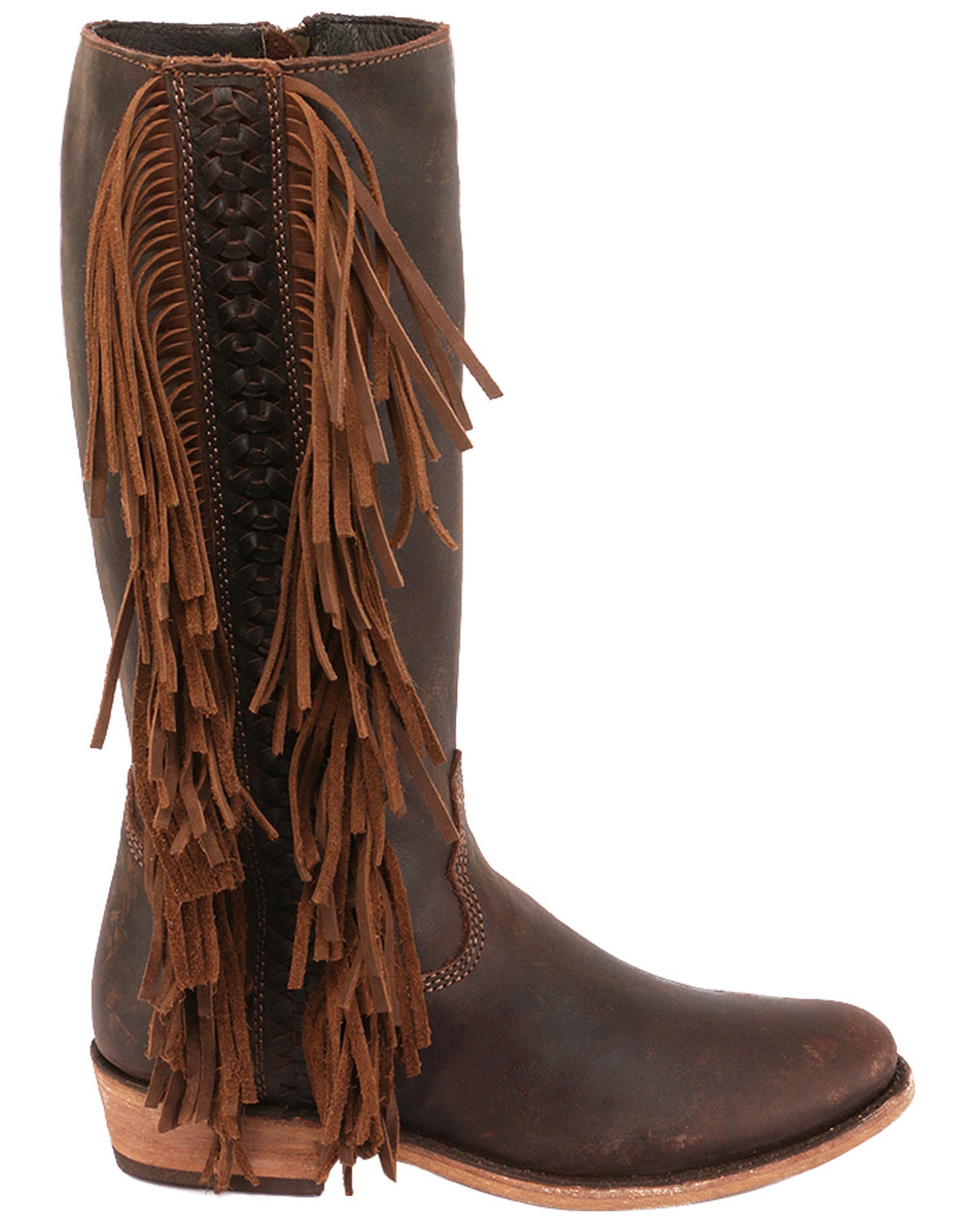 distressed black womens boots