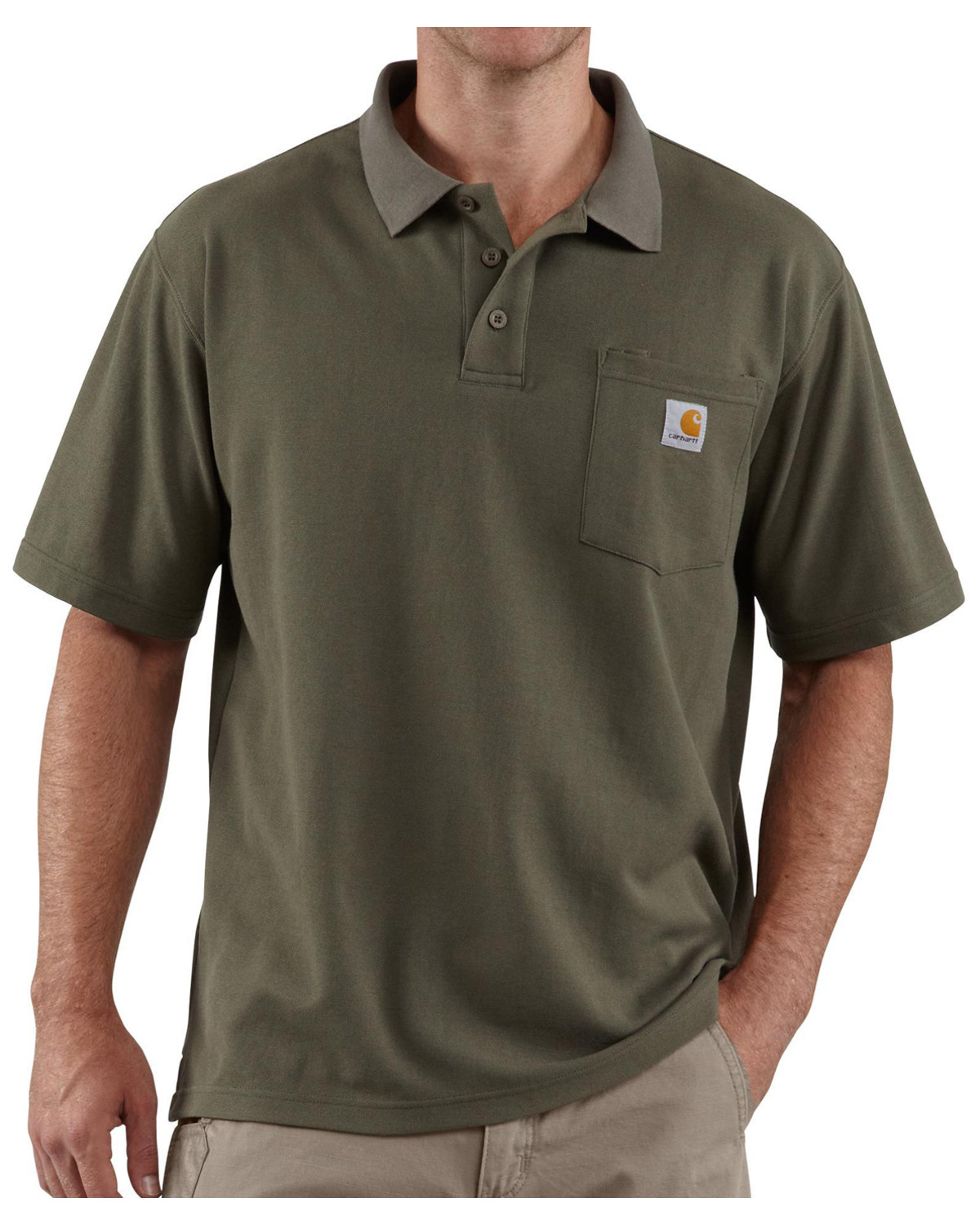 Carhartt Men's Contractors Pocket Short Sleeve Work Polo Shirt | Boot Barn