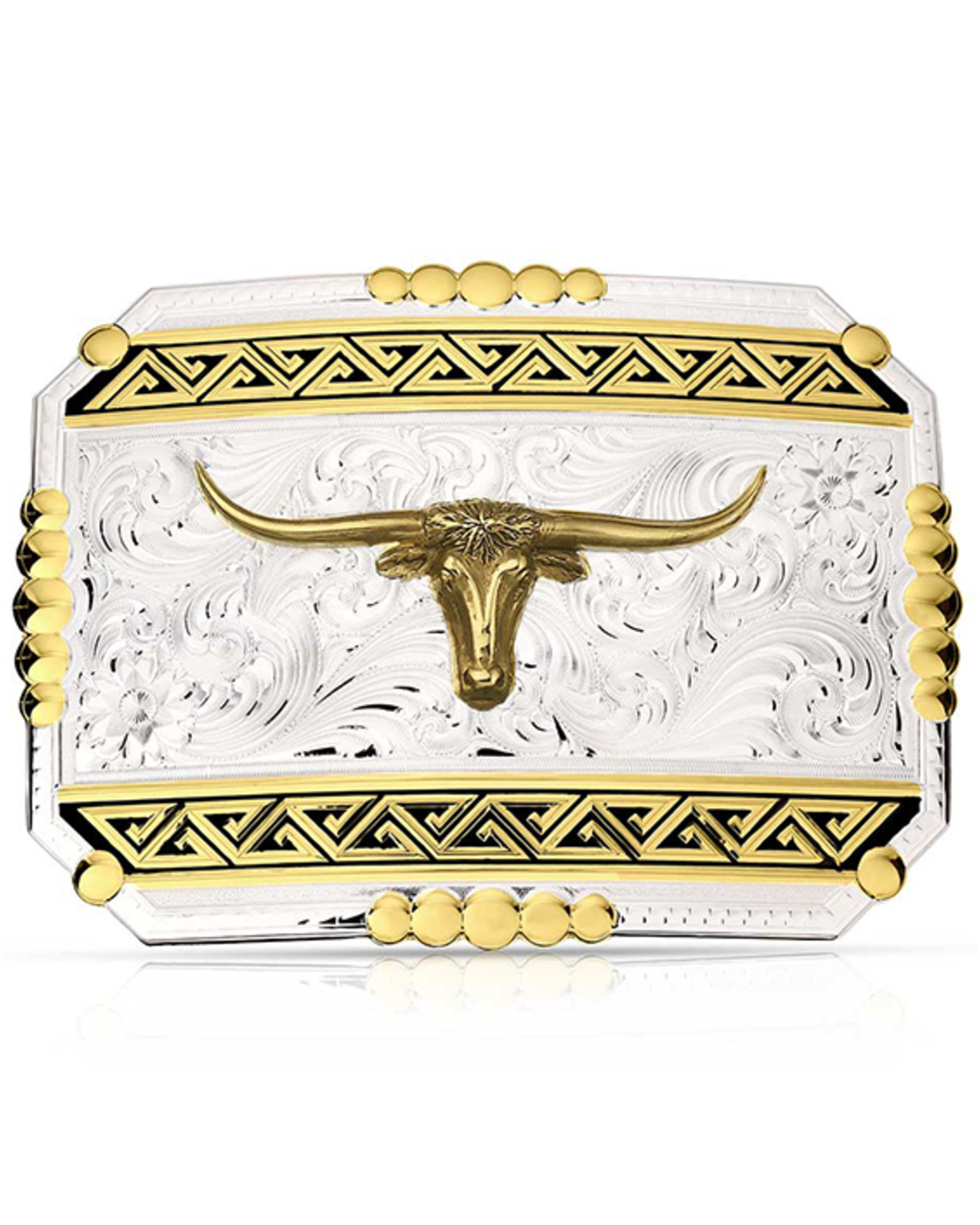 Montana Silversmiths Men's Southwest Origins Longhorn Belt Buckle