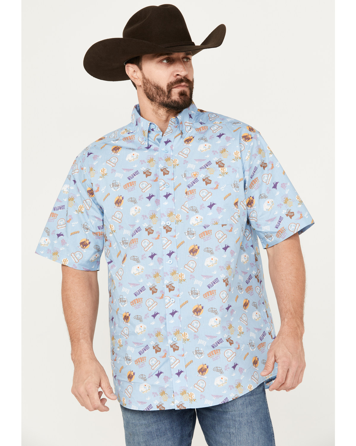 Ariat Men's Mauricio Print Classic Fit Short Sleeve Button-Down Western Shirt