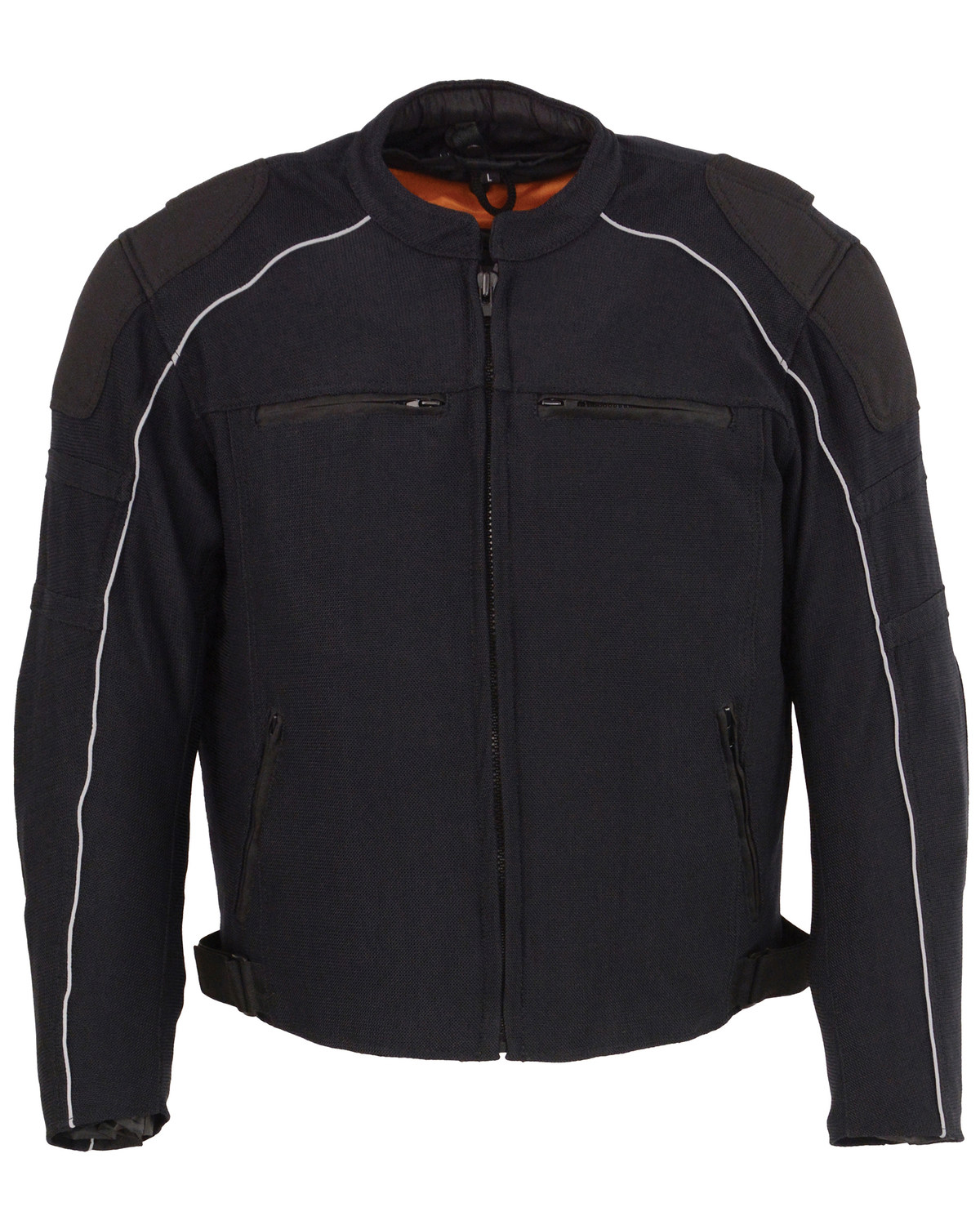Milwaukee Leather Men's Mesh Racing Jacket with Removable Rain Liner
