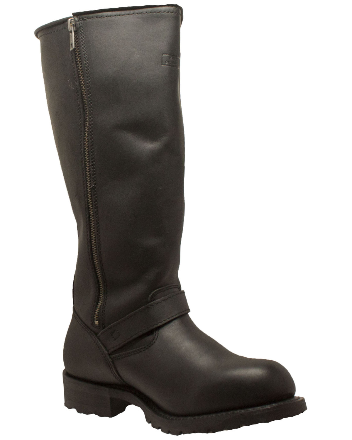 Round toe biker boots hot sale