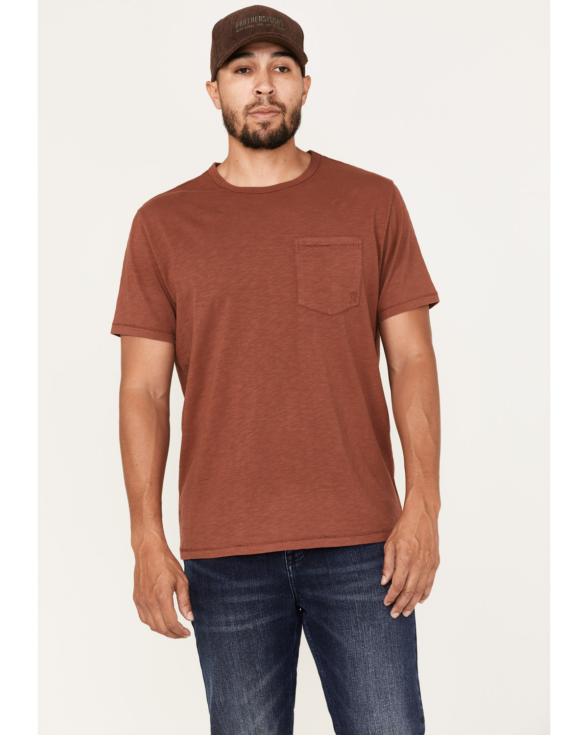 Brothers and Sons Men's Solid Basic Pocket T-Shirt