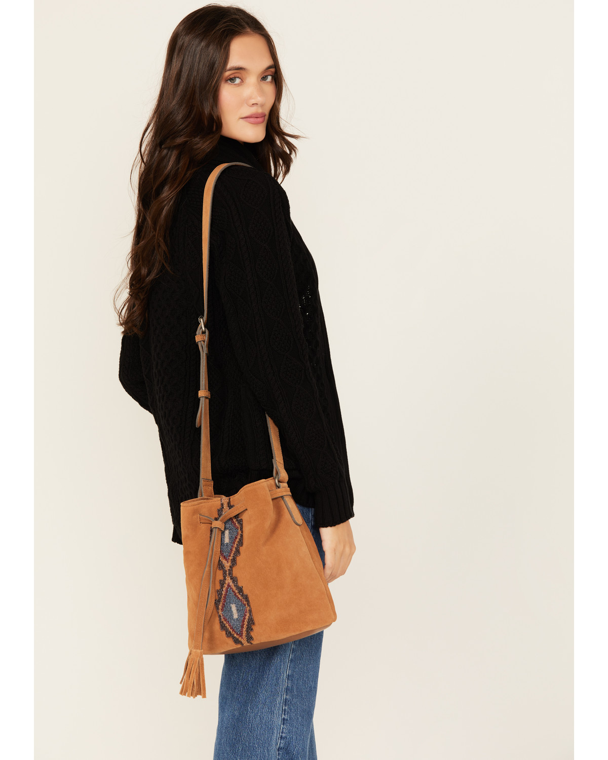 Shyanne Women's Sierra Suede Bucket Handbag
