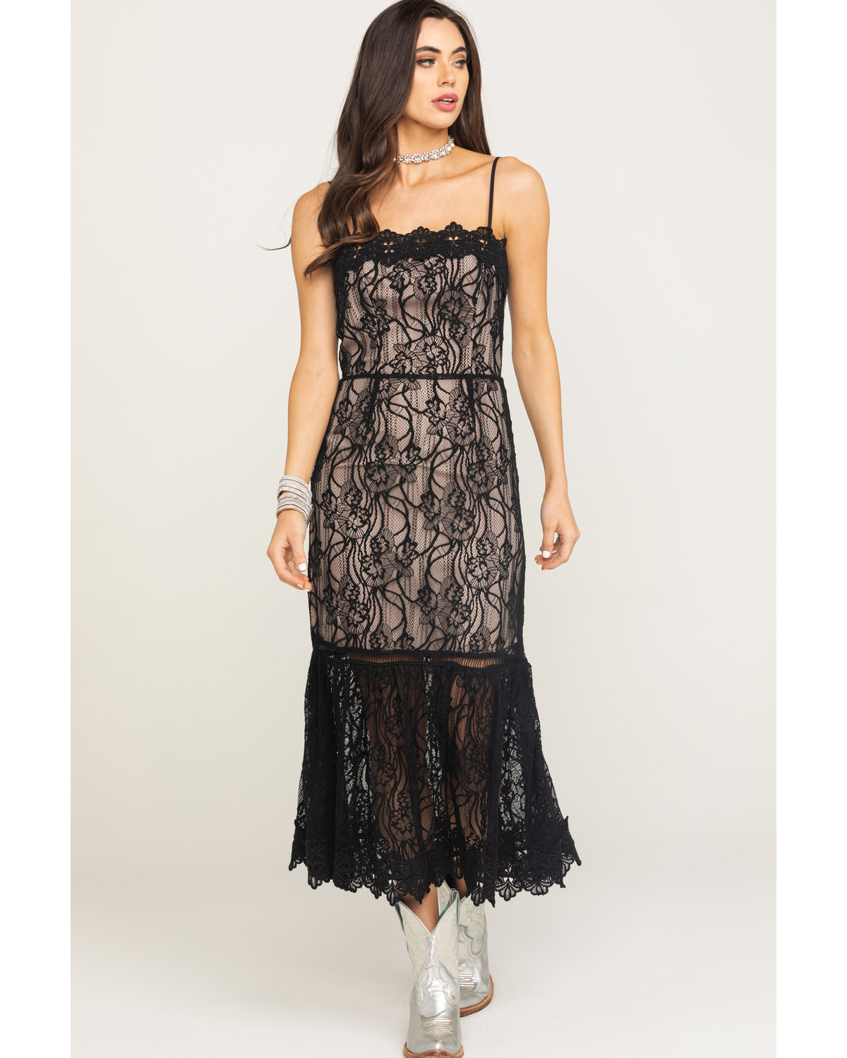bb dakota black lace dress