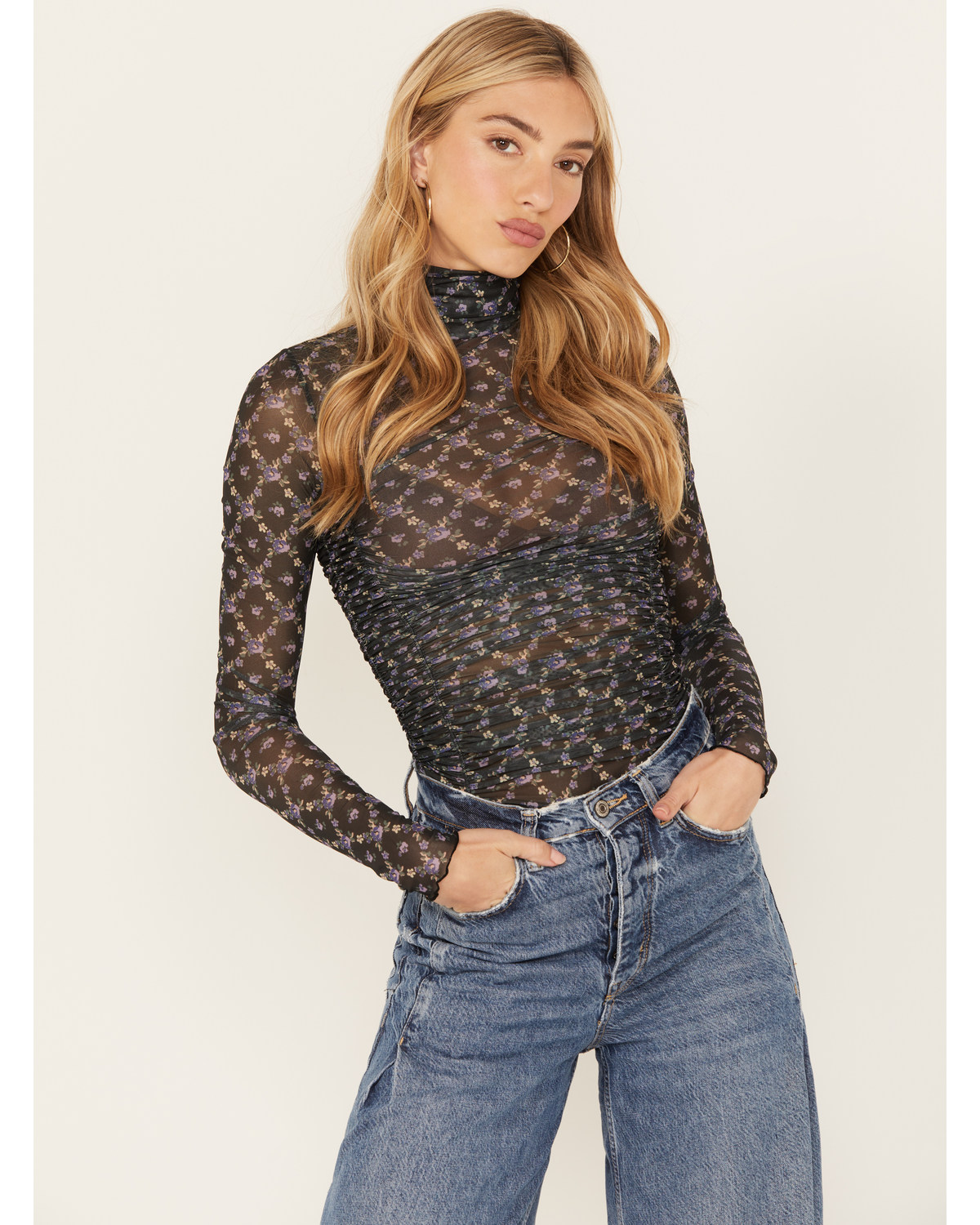 Free People Women's Under It All Printed Bodysuit