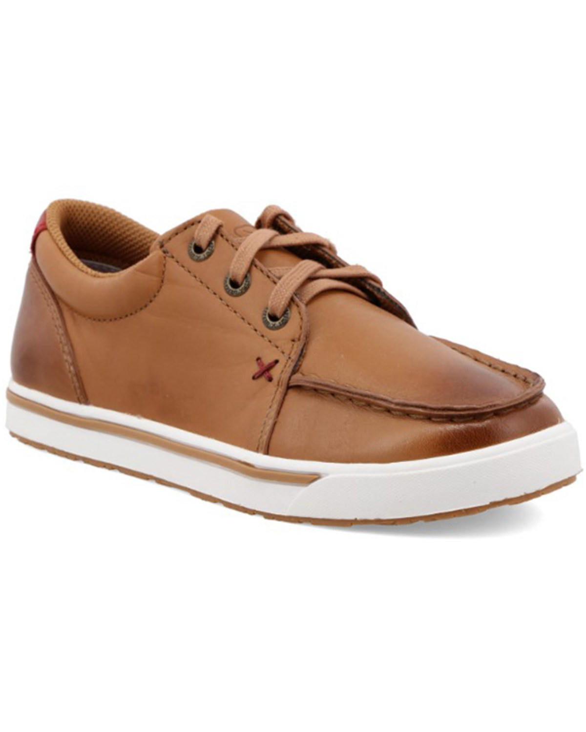 Twisted X Boys' Kicks Burnished Lace-Up Shoes - Moc Toe