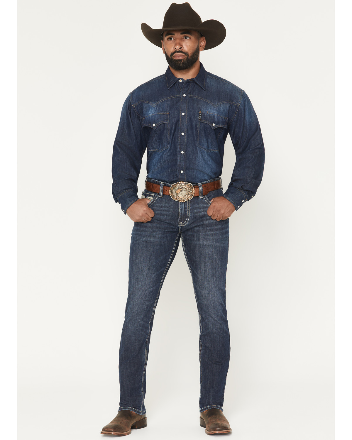 Rock & Roll Denim Men's Dark Wash Skinny Reflex Jeans