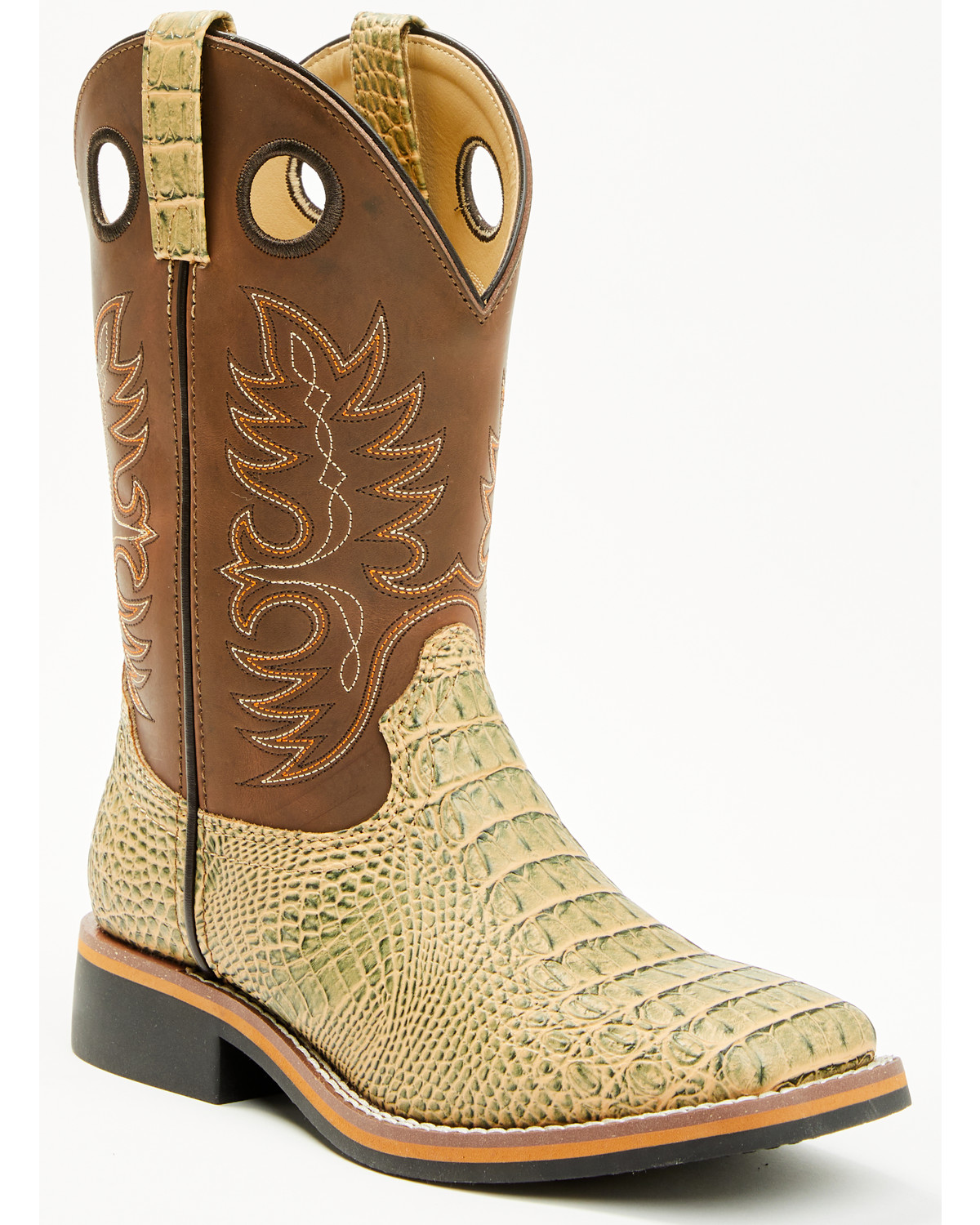 Cody James Little Boys' Gator Print Western Boots - Broad Square Toe