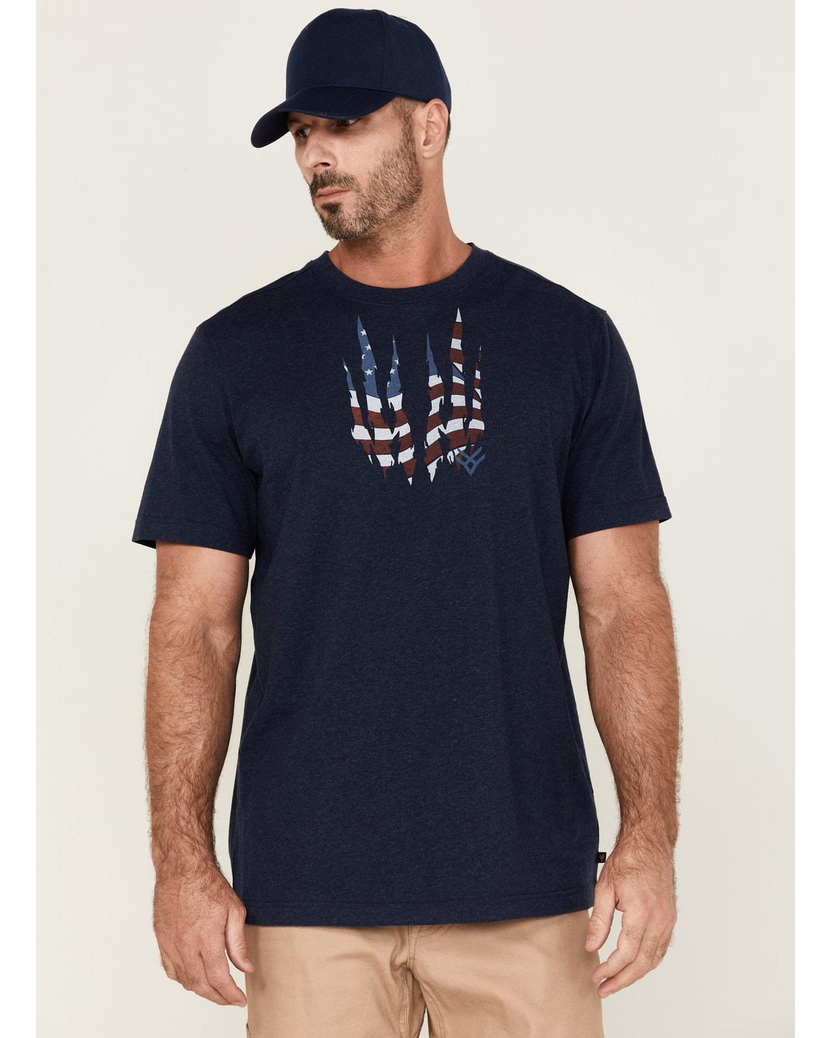 Hawx Men's Patriotic Claw Graphic Work T-Shirt