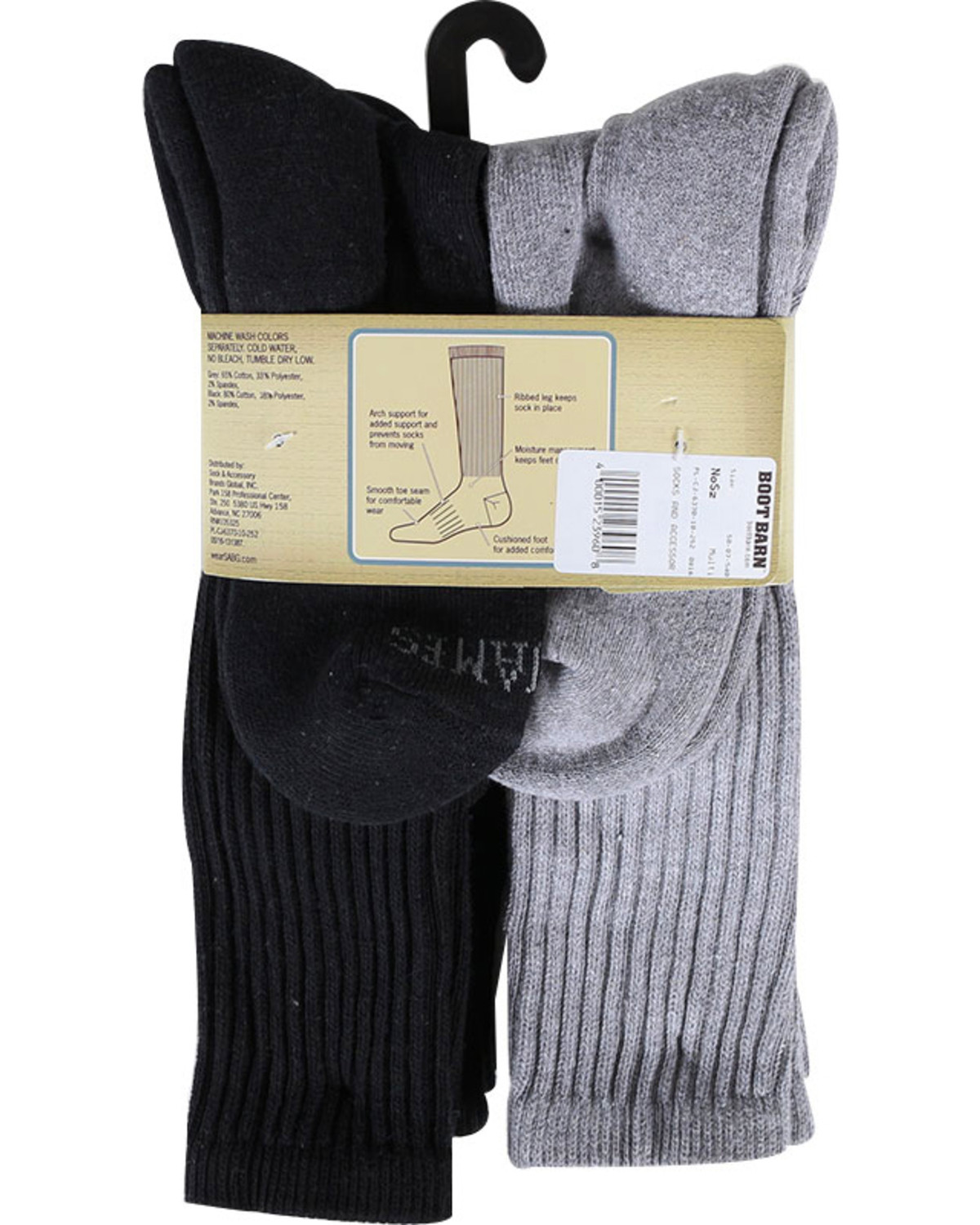 Cody James Men's Cushioned 6 Pair Boot Socks Pack | Boot Barn