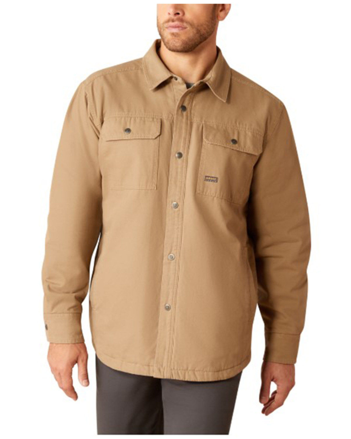 Ariat Men's Rebar Canvas Long Sleeve Snap Shirt Jacket