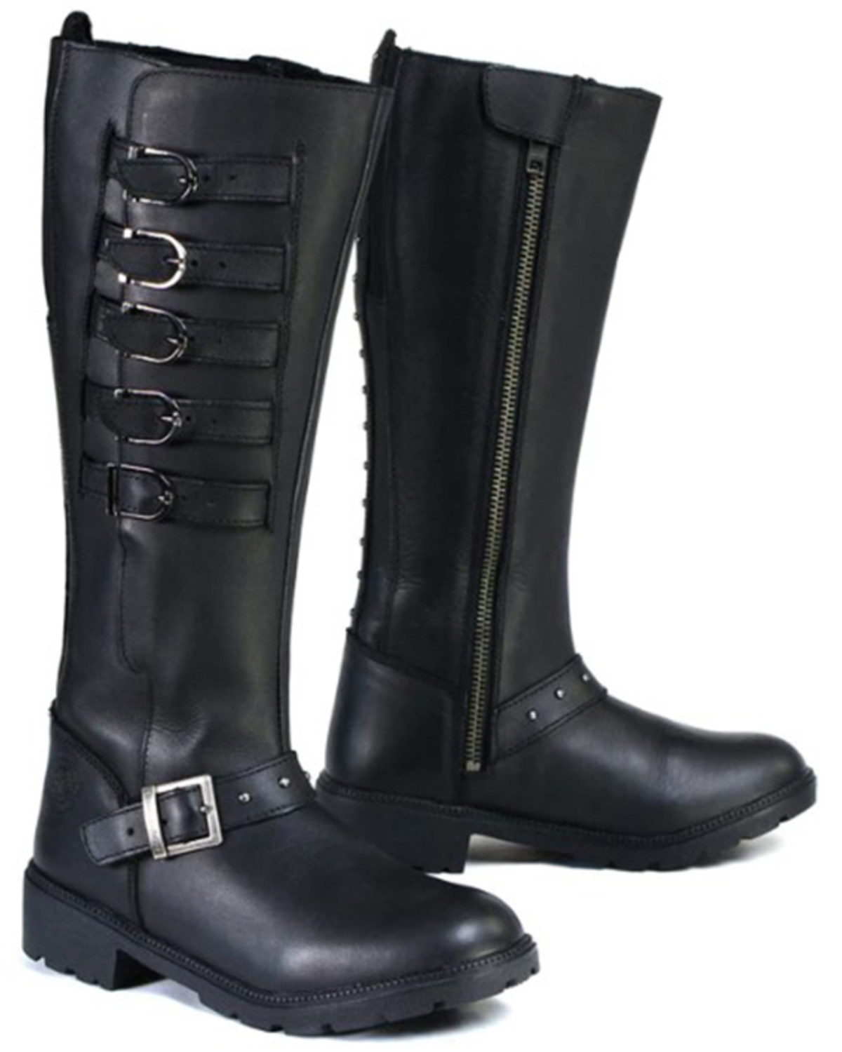 Milwaukee Leather Women's 17" Side Strap Riding Waterproof Boots