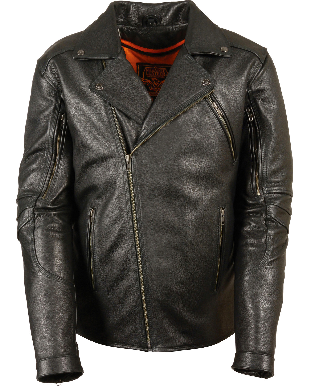 Milwaukee Leather Men's Triple Stitch Extra Long Biker Jacket