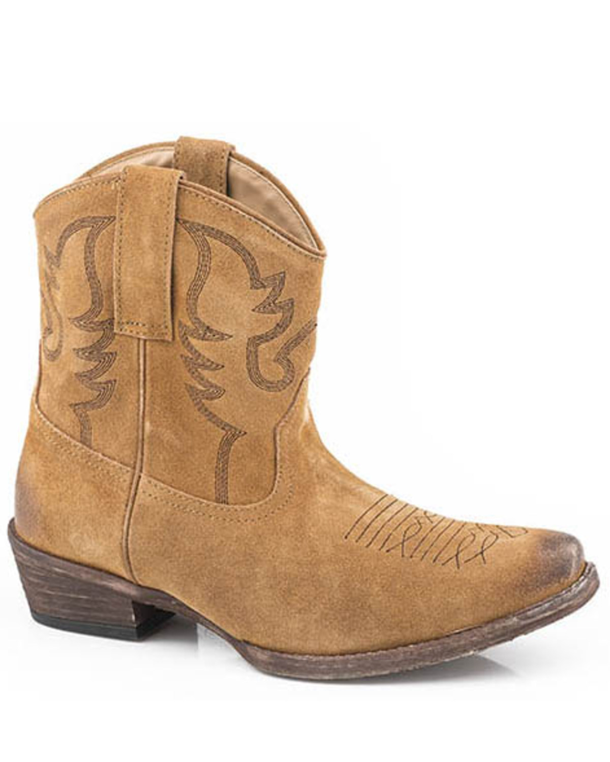 suede cowboy booties