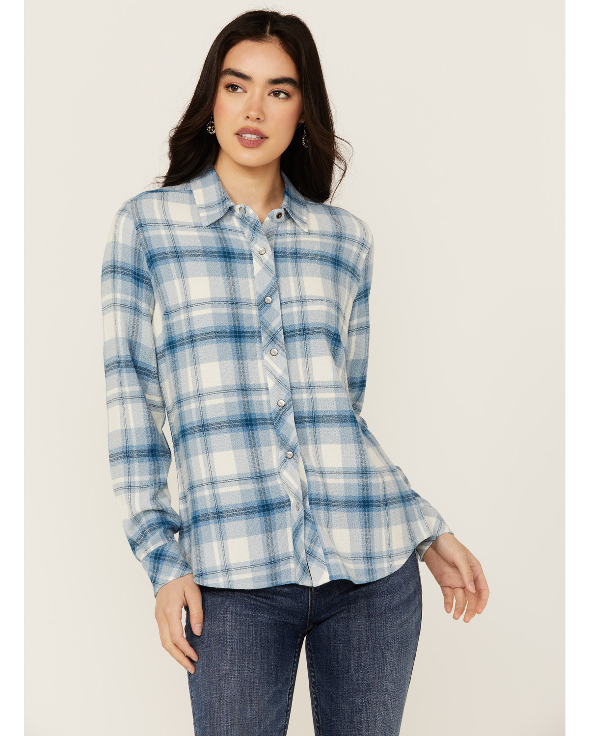 Idyllwind Women's Viola Plaid Print Long Sleeve Pearl Snap Western Shirt