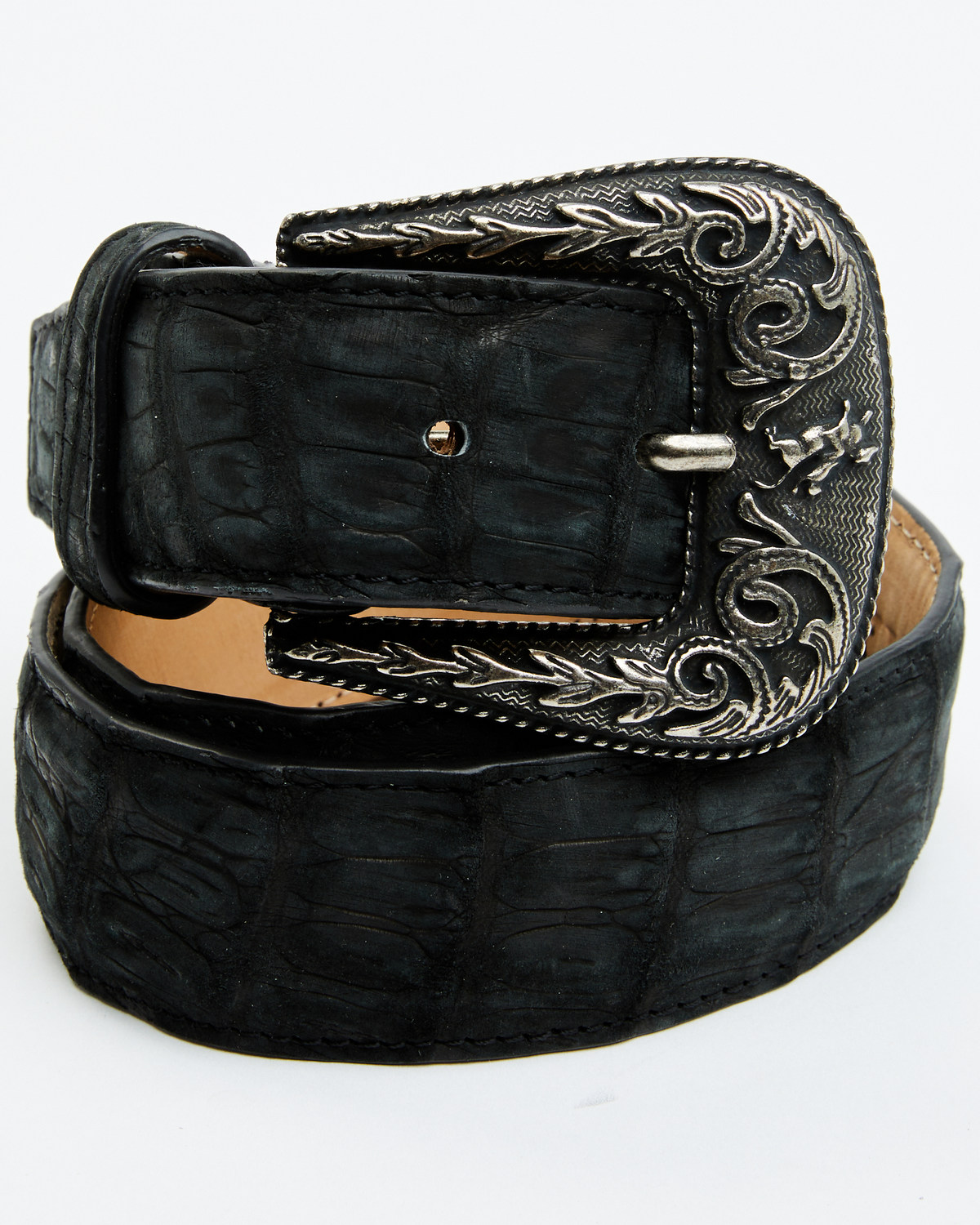 Cody James Men's Nubuck Suede Caiman Leather Belt