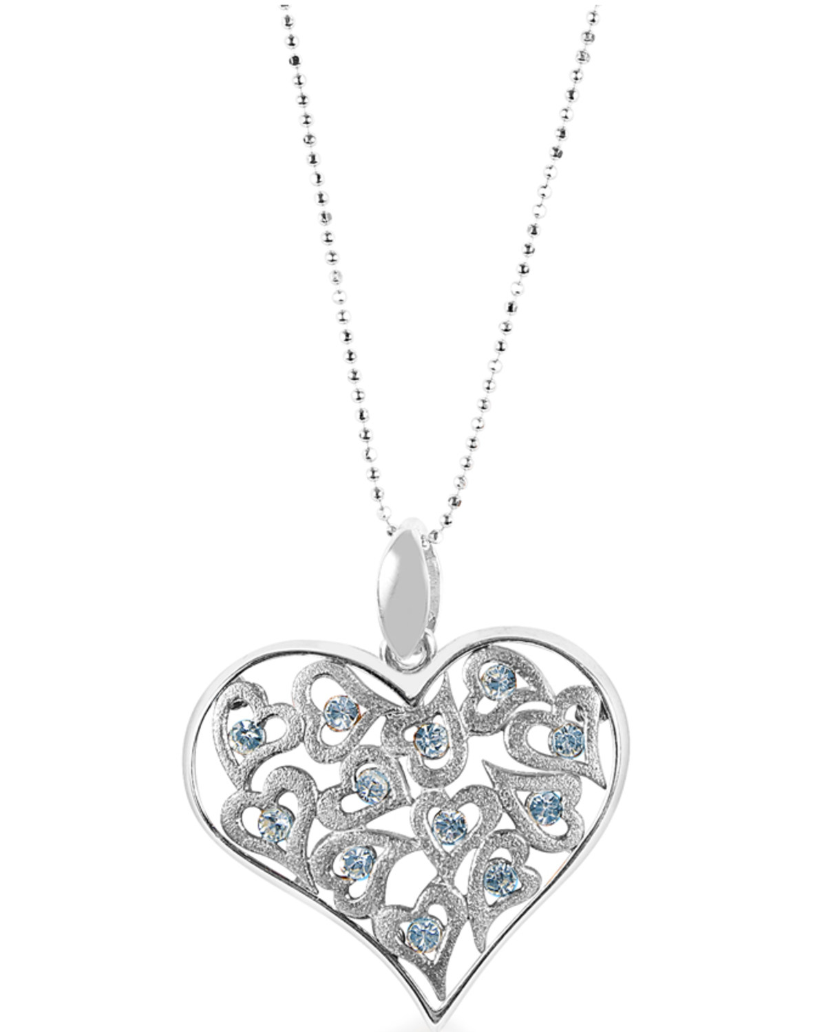 Kelly Herd Women's Multi-Heart Silver Pendant Necklace