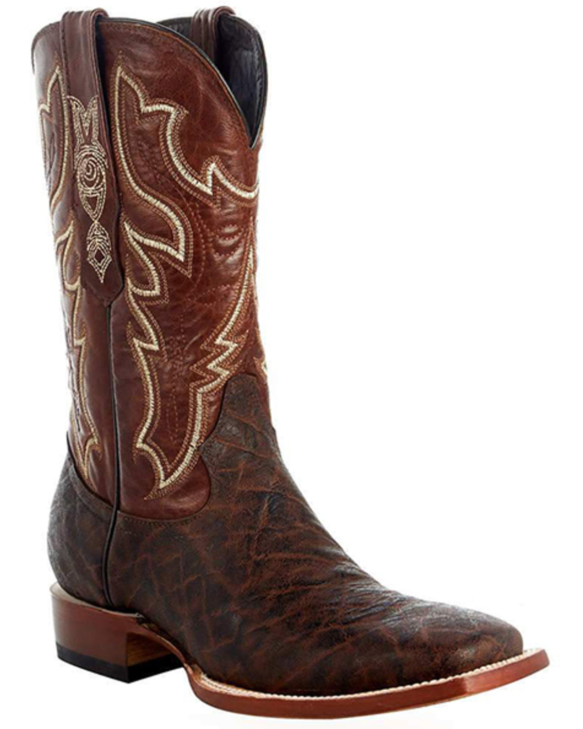 Tanner Mark Men's Elephant Print Western Boots - Broad Square Toe