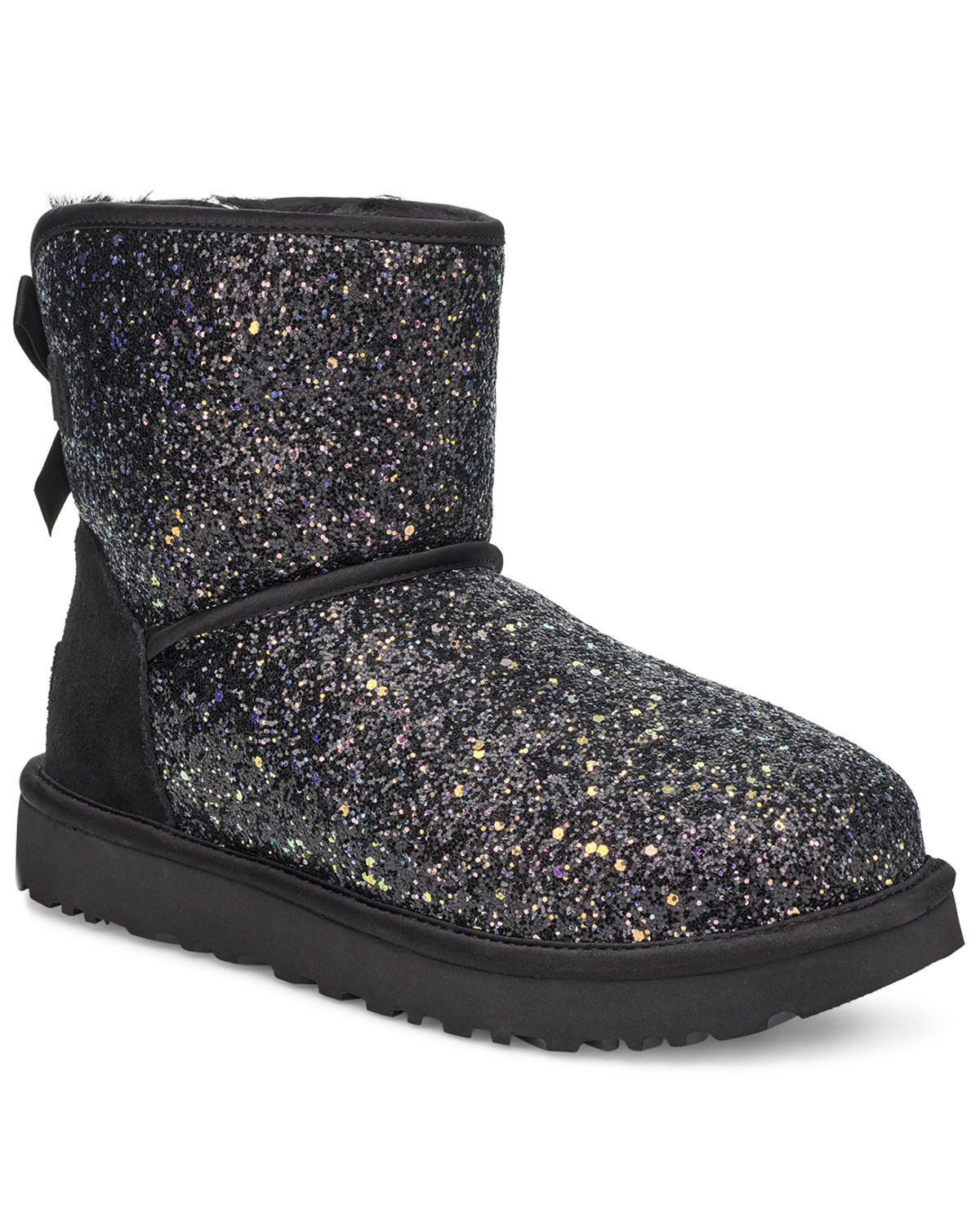 ugg boots with bows black