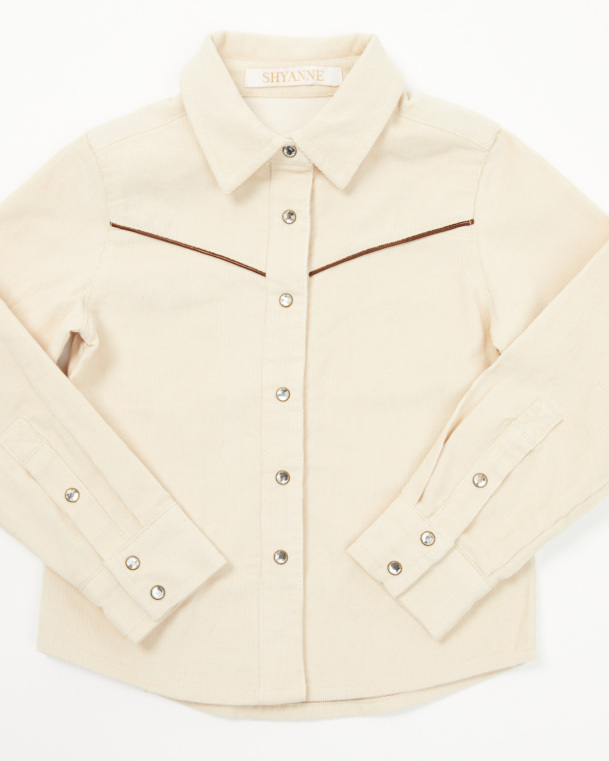 Shyanne Toddler Girls' Corduroy Long Sleeve Pearl Snap Western Shirt