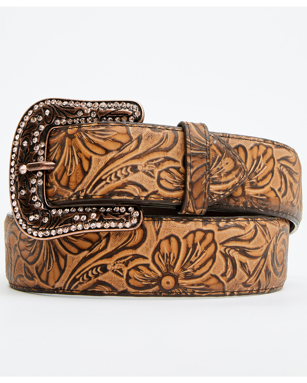 Shyanne Women's Floral Print Leather Belt