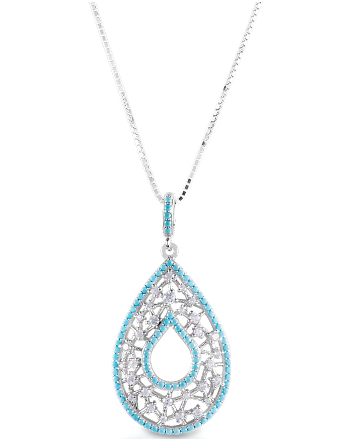 Kelly Herd Women's Silver & Turquoise Teardrop-Shaped Pendant Necklace
