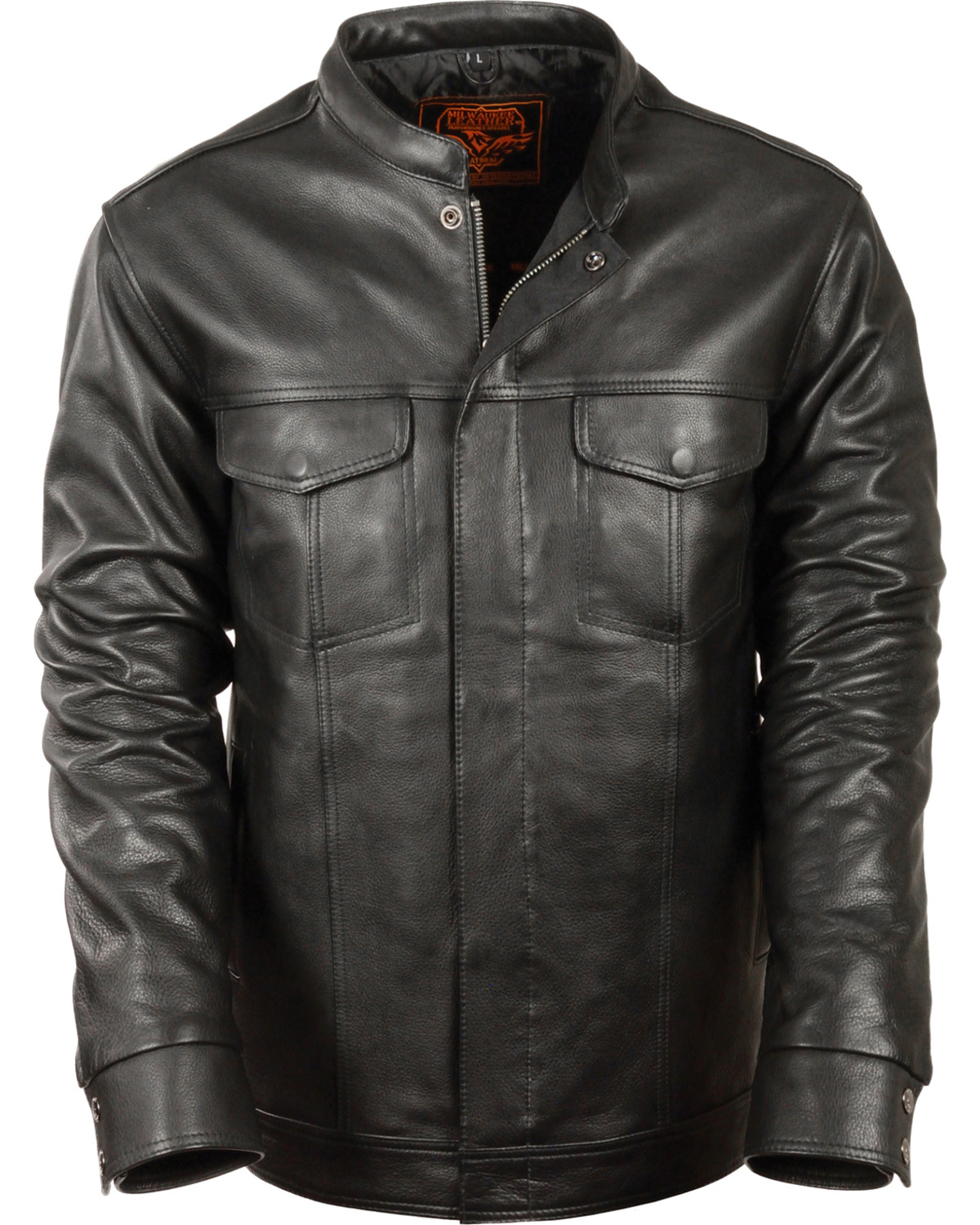 Milwaukee Leather Men's Black Club Style Shirt Jacket