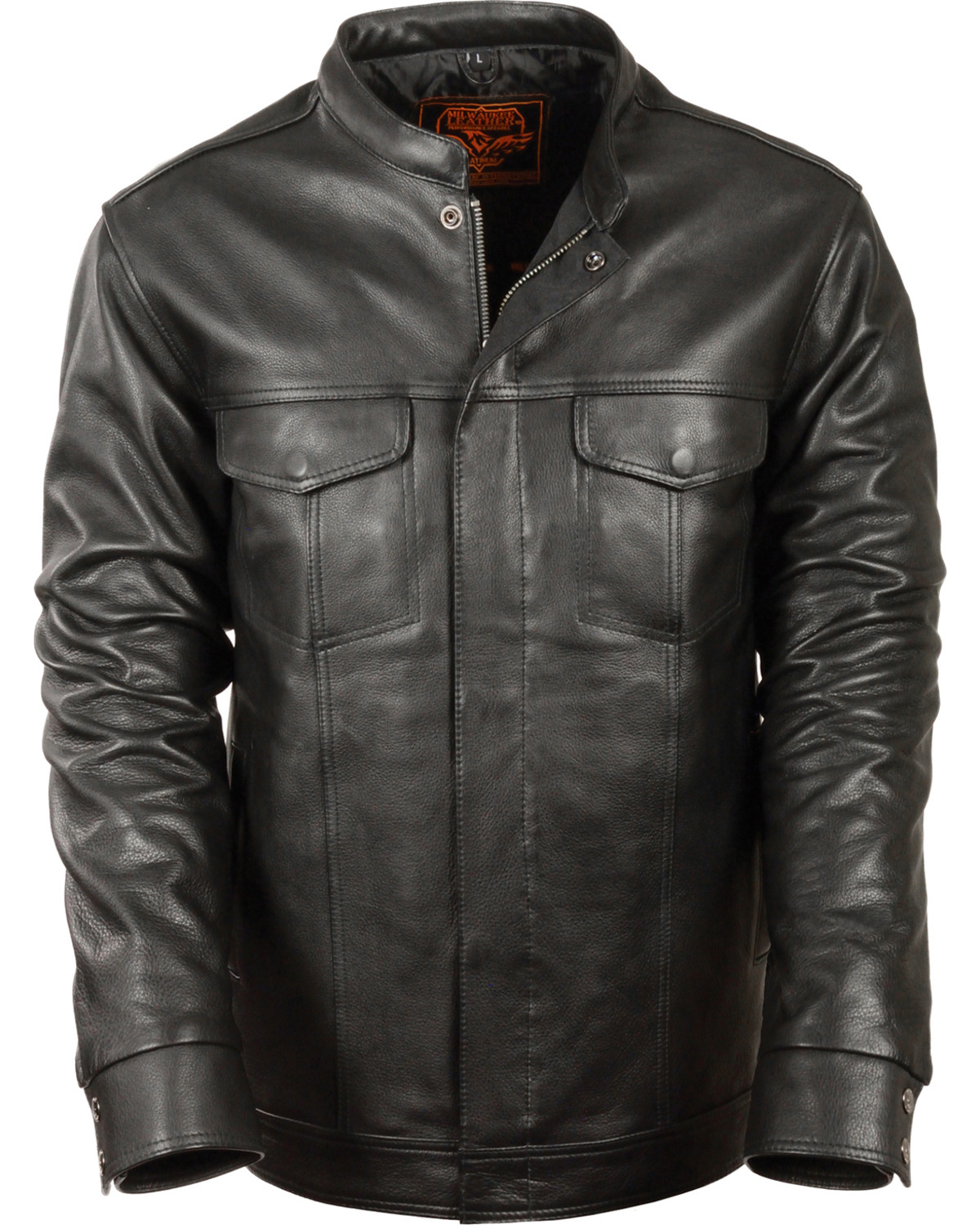 Milwaukee Leather Men's Black Club Style Shirt Jacket - Big 3X