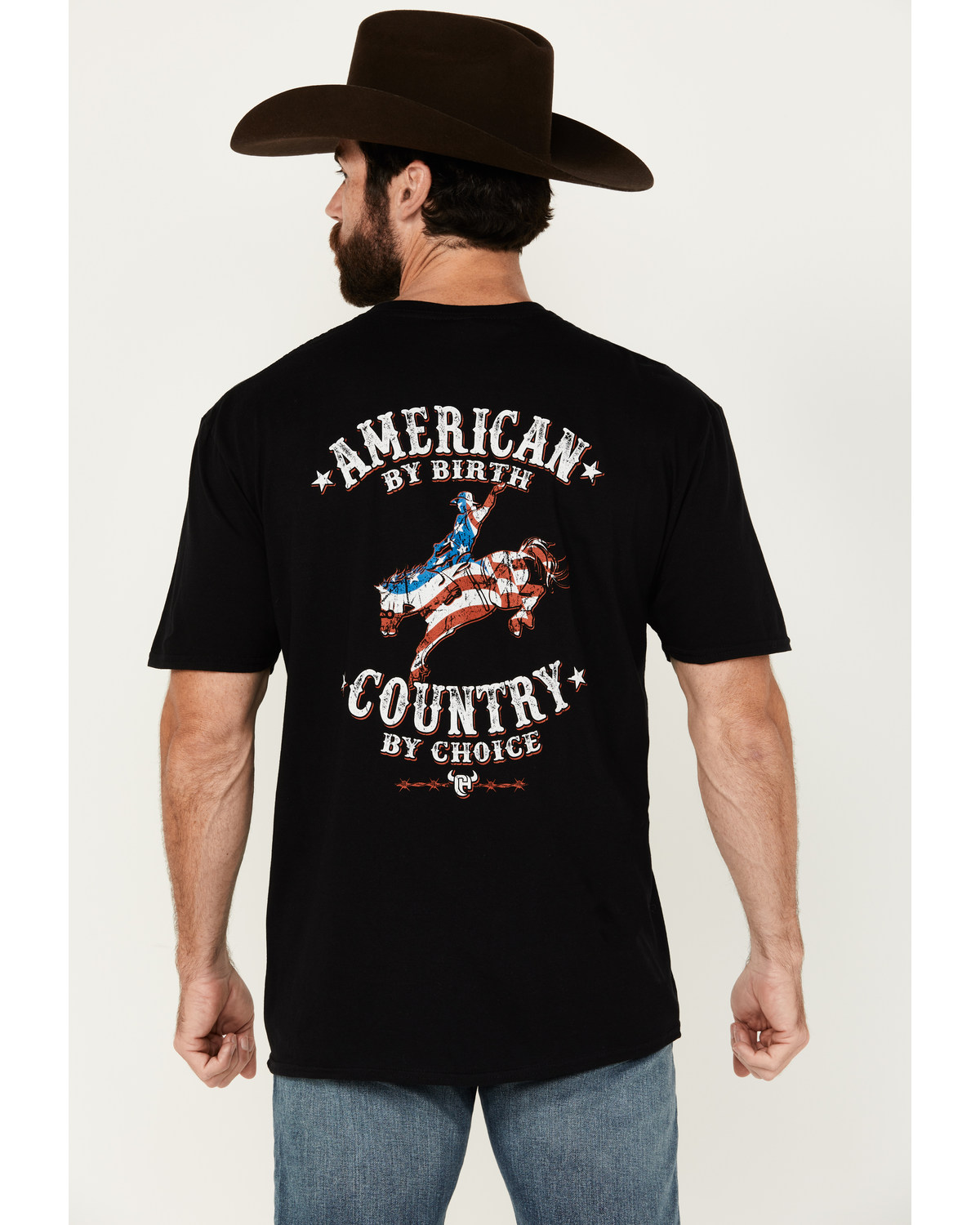 Cowboy Hardware Men's American By Birth Short Sleeve T-Shirt