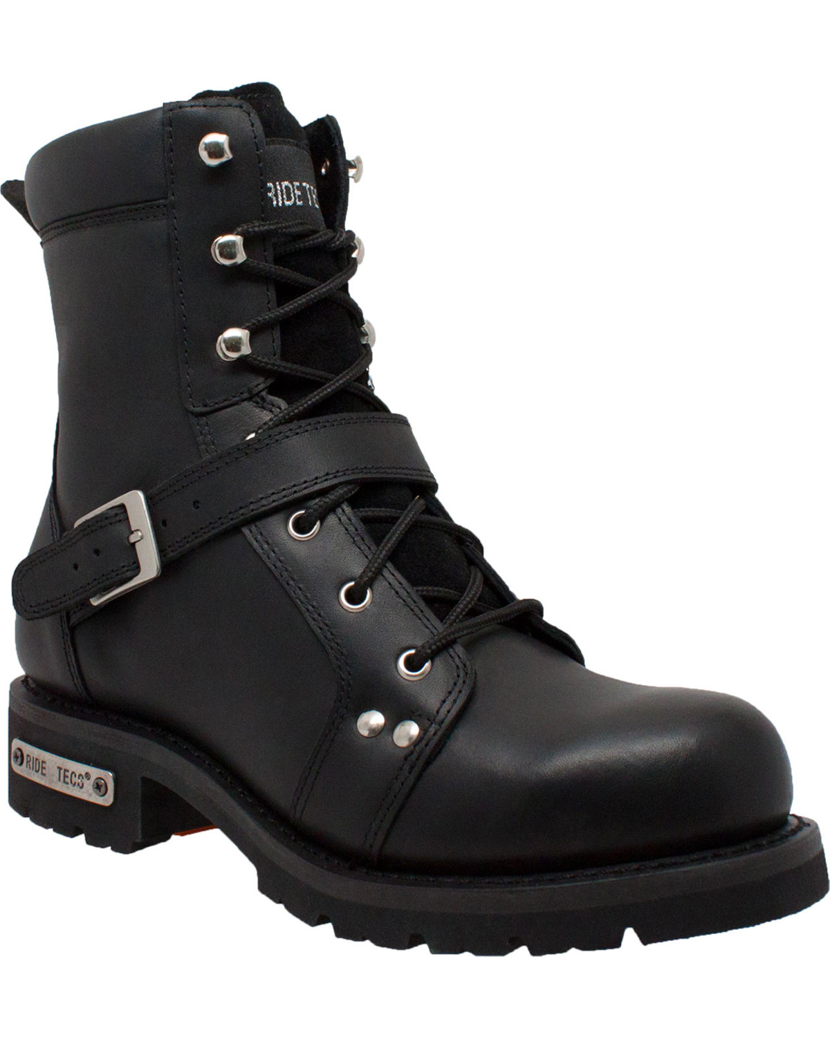 AdTec Ad Tec Men s 8 Lace Zipper Biker Boots Soft Toe Mall of America