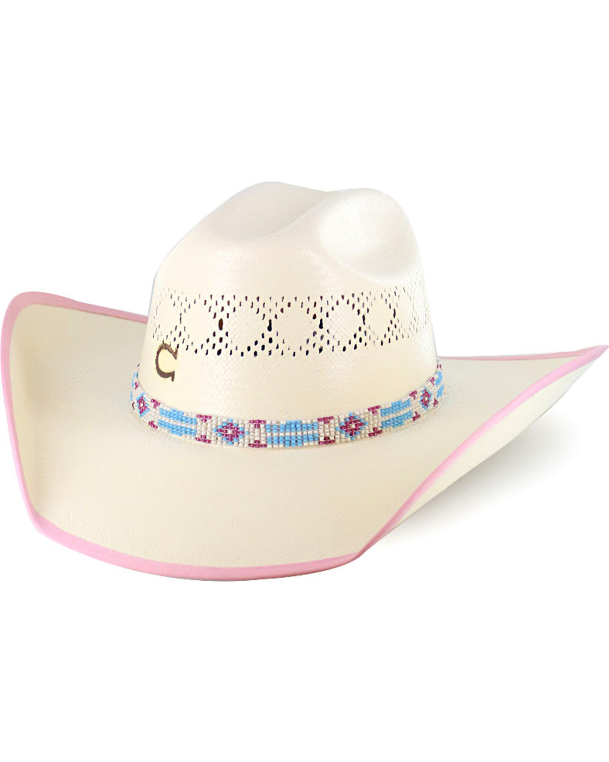 Charlie 1 Horse  Girls' Gracie Straw Cowboy Hat