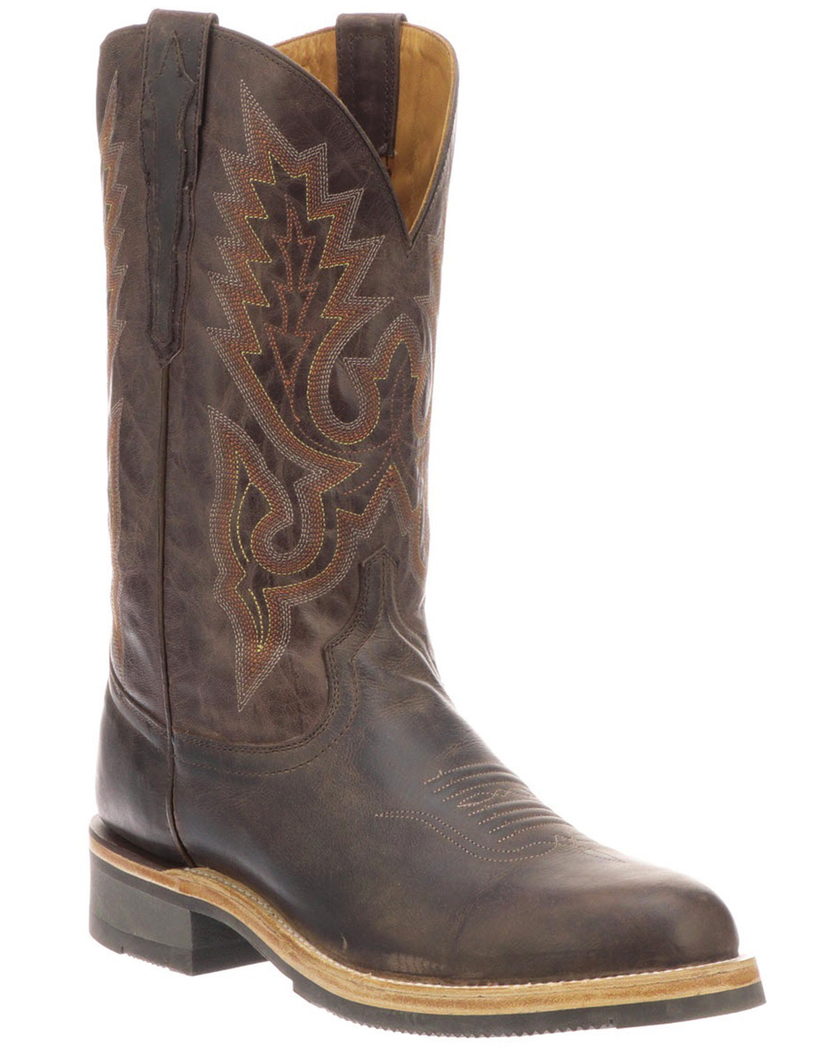 Lucchese round toe boots top