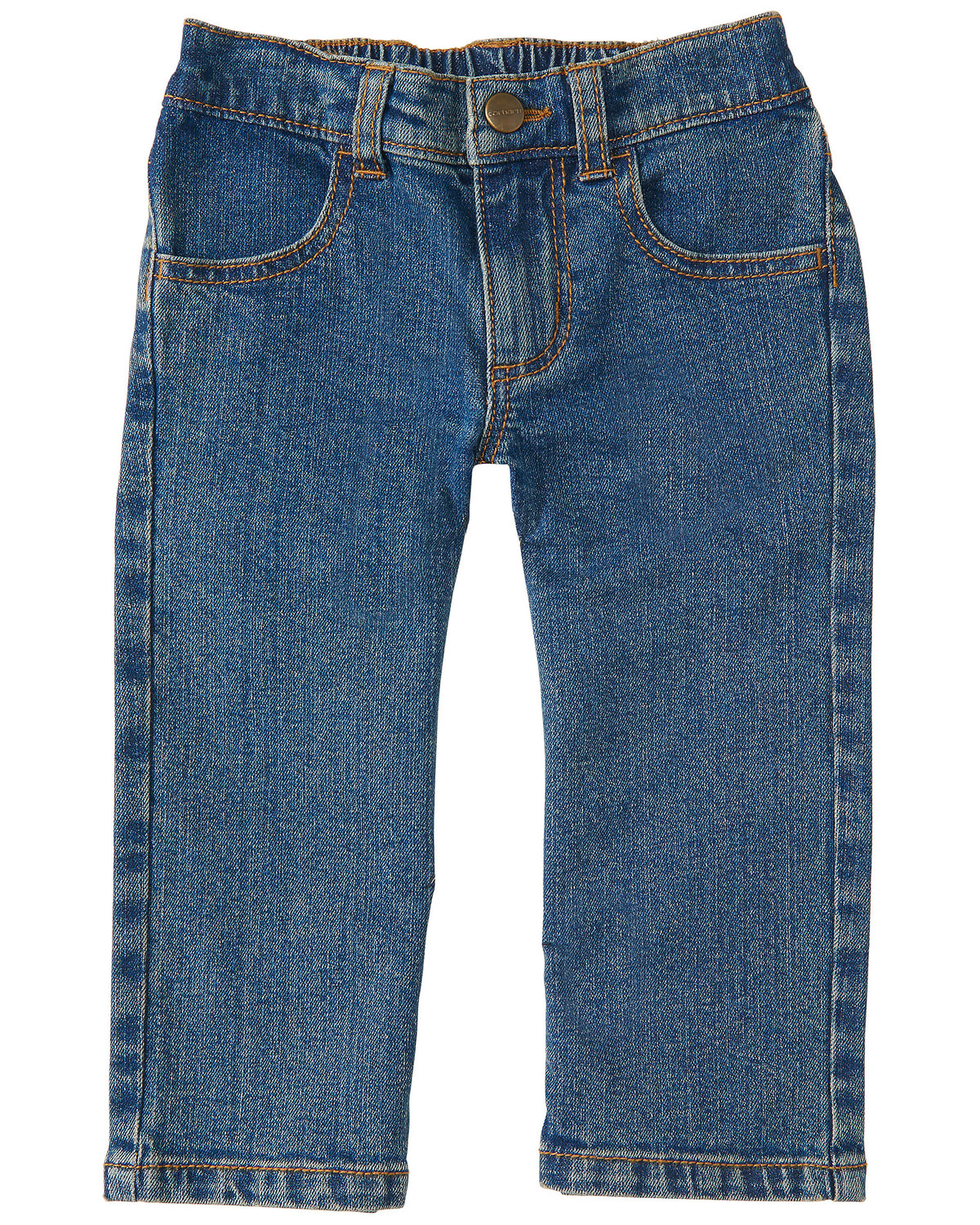 Carhartt Toddler Boys' Medium Wash Rib Waist Stretch Regular Fit Jeans